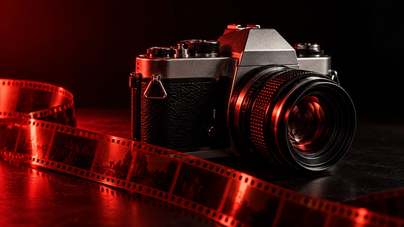AI-обложка проекта об аналоговой фотографии