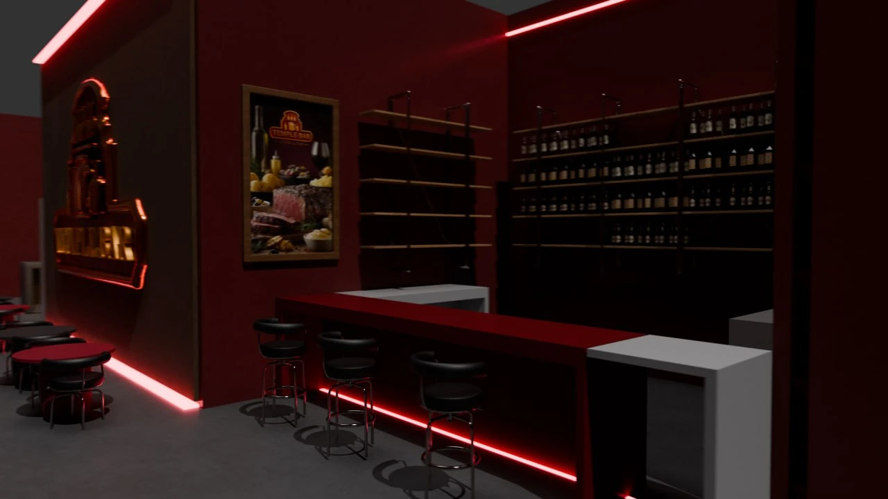 3D-визуализация клуба Temple Bar
