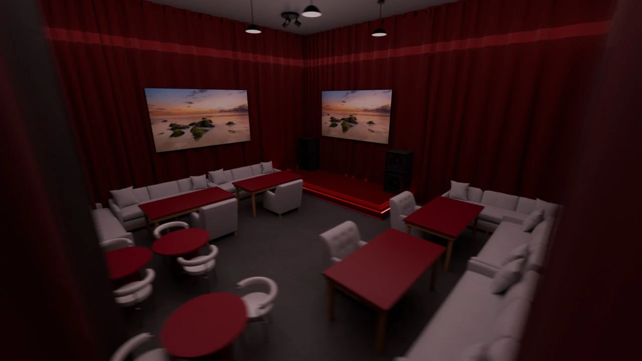 Клубное пространство Temple Bar. 3D-рендер, вид 5.