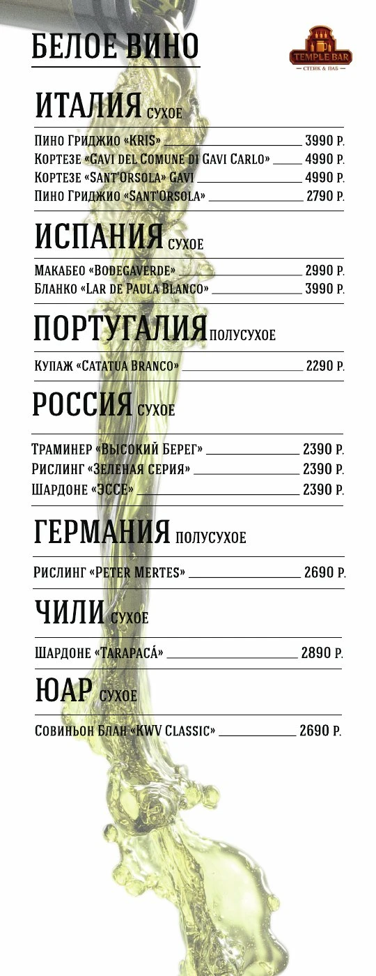 Винные вкладыши. Лист 1.